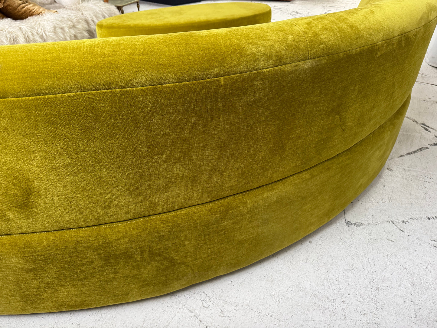 Bespoke Curved Sofa - Chatruese Velvet