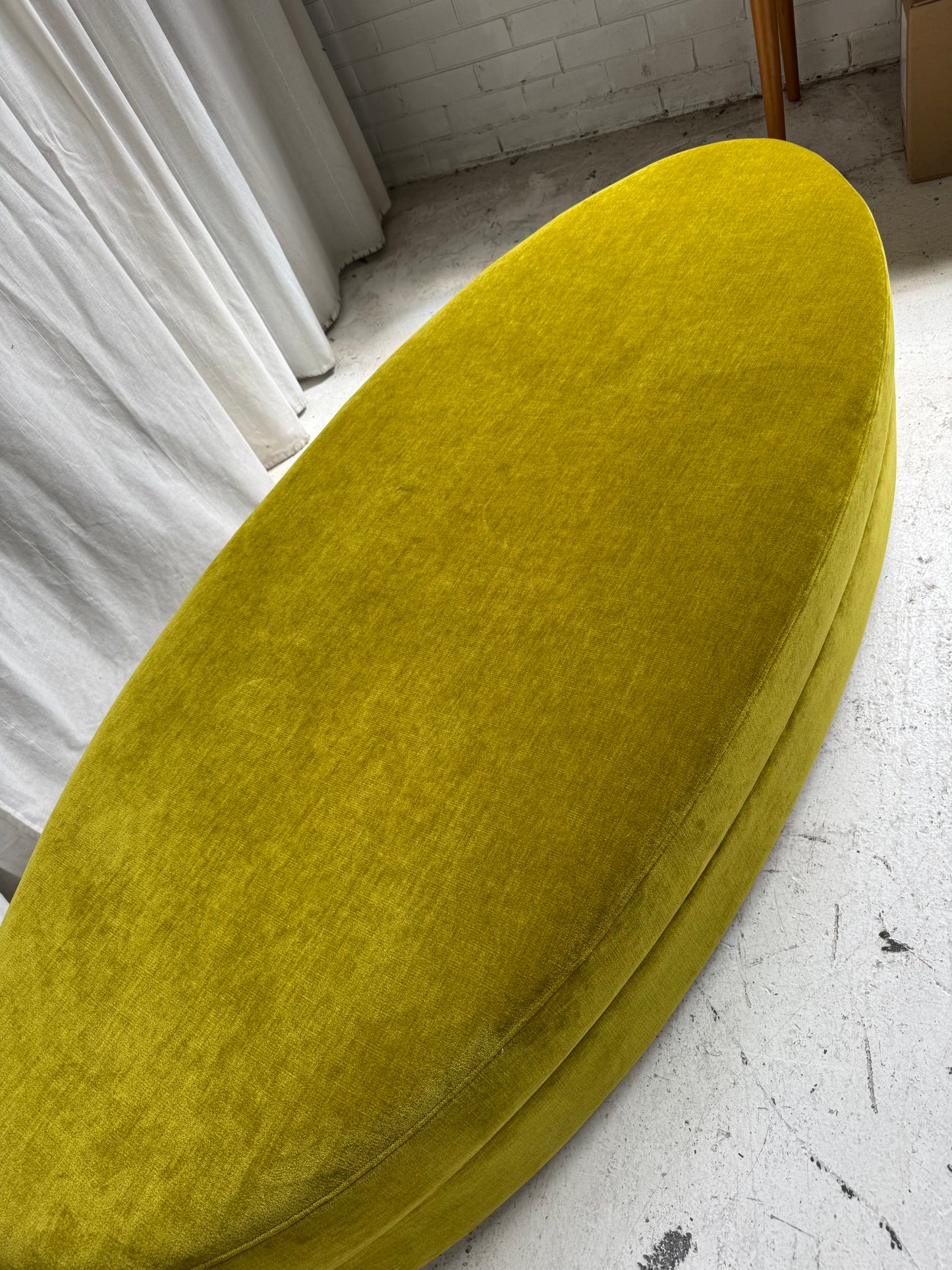 Bespoke Large Ottoman - Chatruese Velvet
