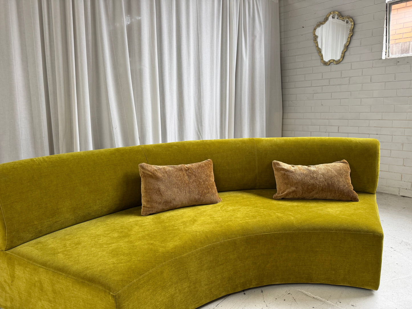 Bespoke Curved Sofa - Chatruese Velvet