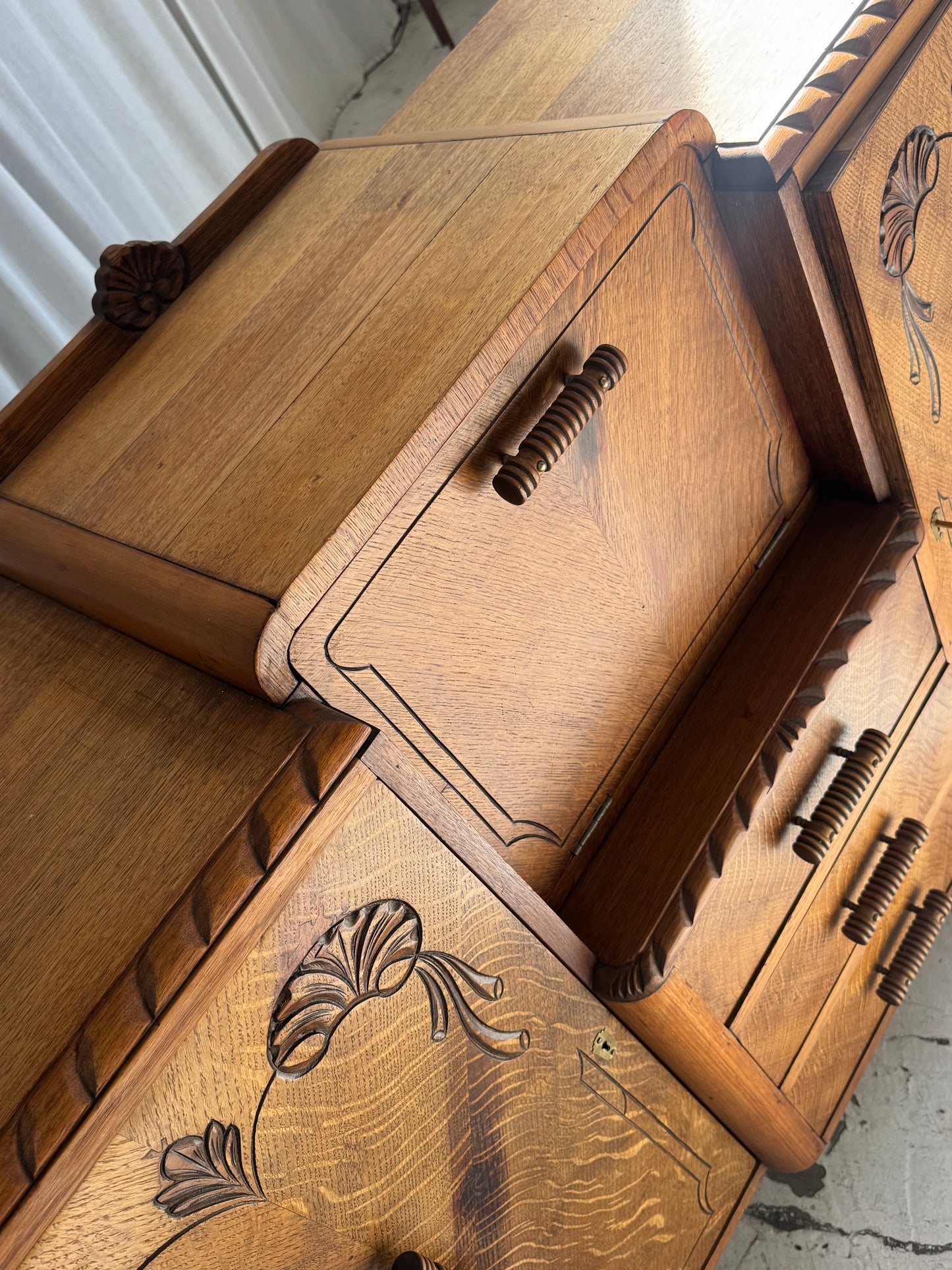 Restored Art Nouveau Antique Cabinet