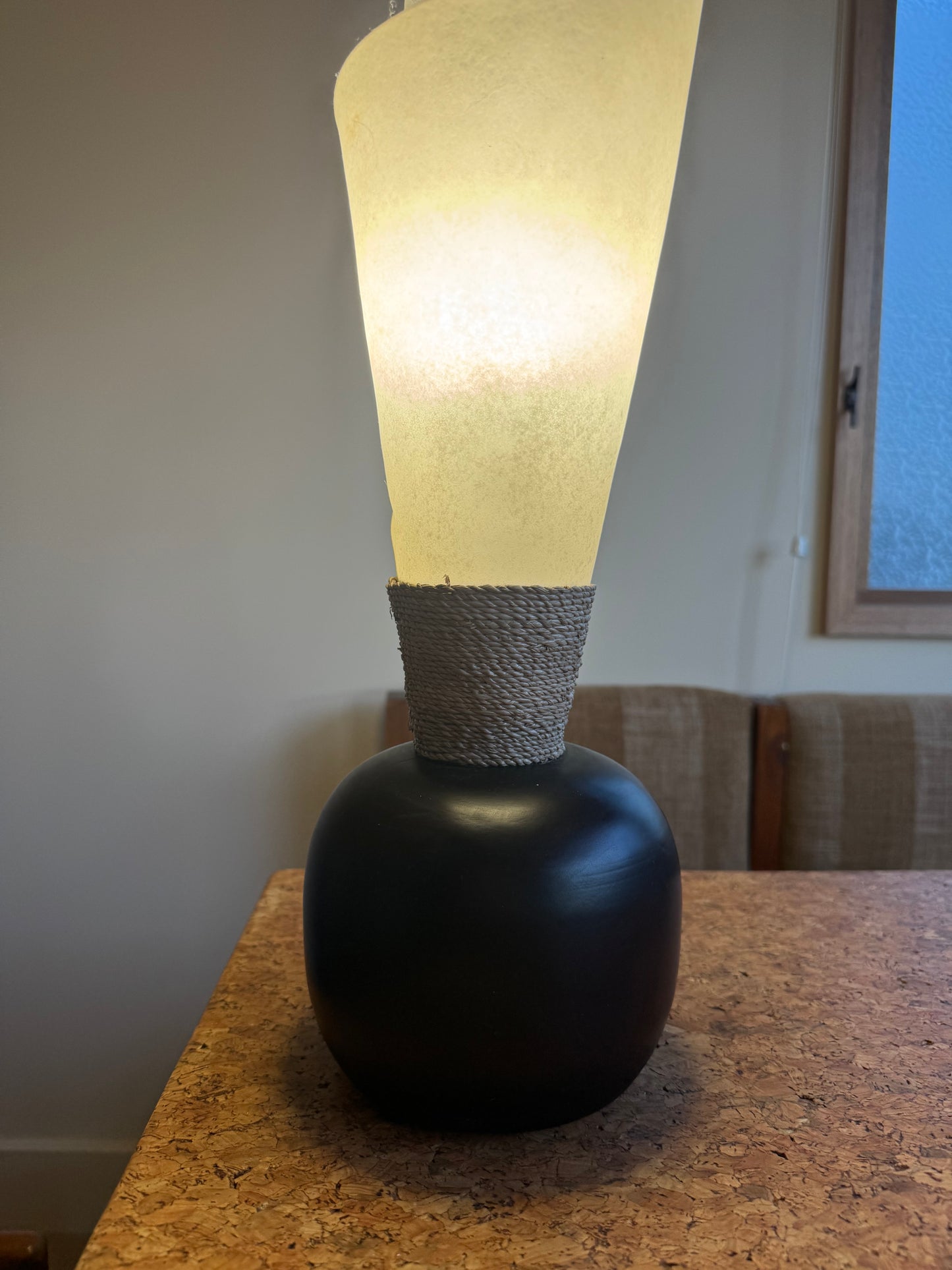 Waxed Swirl Vintage Lamp