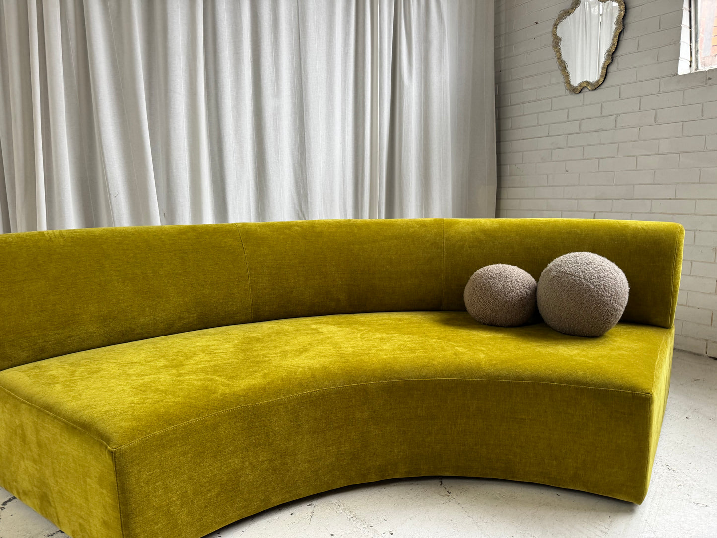 Bespoke Curved Sofa - Chatruese Velvet