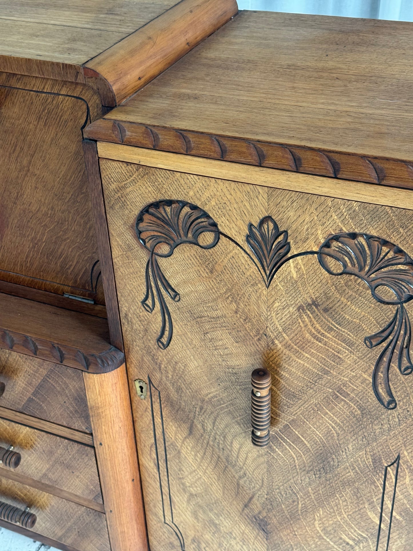 Restored Art Nouveau Antique Cabinet