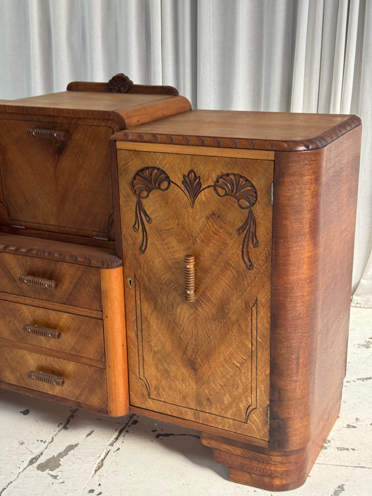 Restored Art Nouveau Antique Cabinet