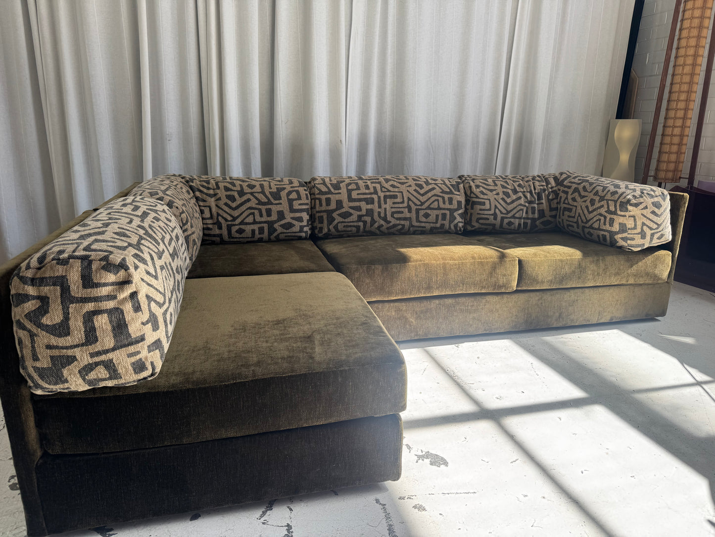 Restored Fler Modular Sofa Set - Bark Velvet