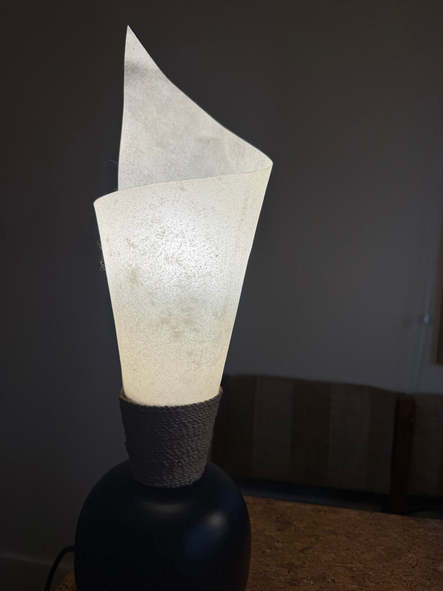 Waxed Swirl Vintage Lamp