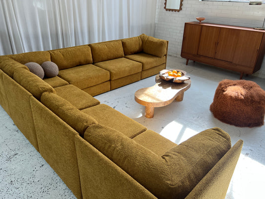 Large Modular Mustard Sofa Set - Preorder