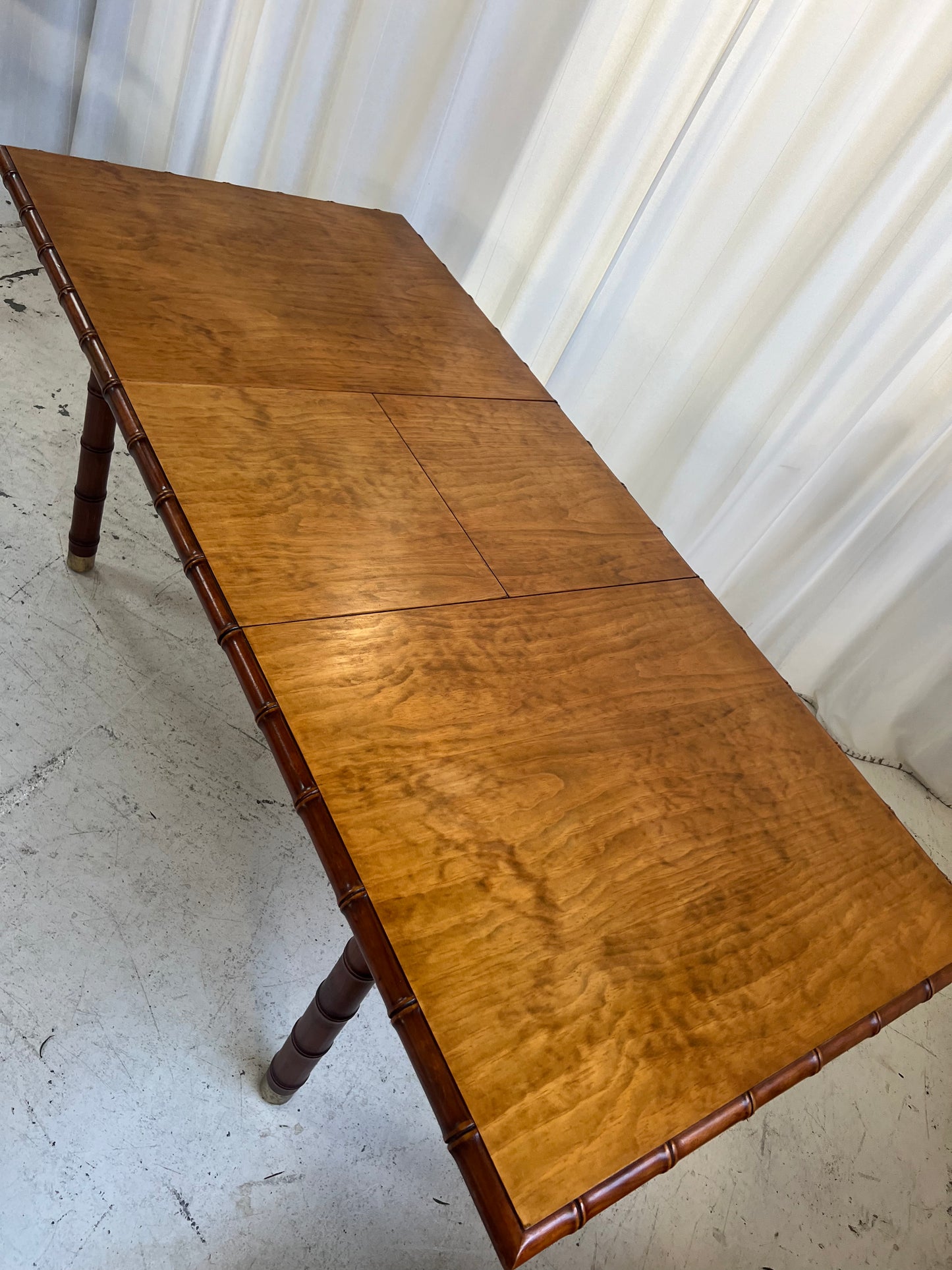 Vintage Jumbo Bamboo Extendable Table