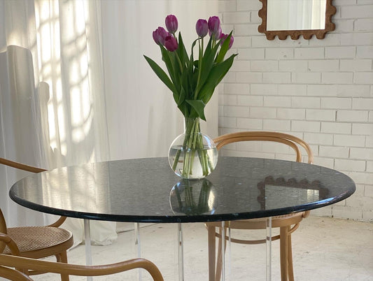 Granite Floating Lucite Dining Table
