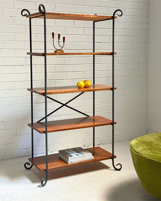 Vintage Wrought Iron Shelving Unit