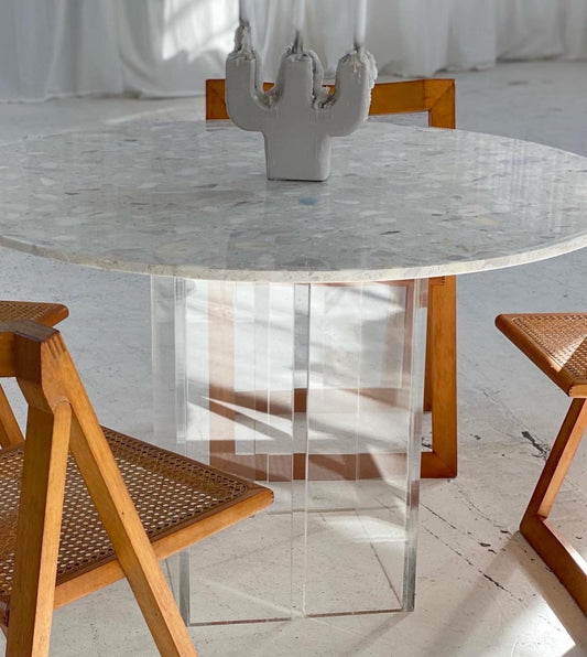 Custom Terrazzo Lucite Table