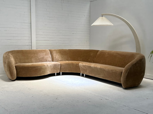Large Custom Reupholstered Modular Sofa