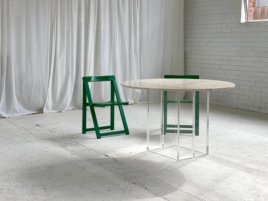 Custom Lucite Terrazzo Table