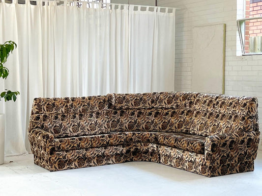 Vintage Patterned Velvet Sofa