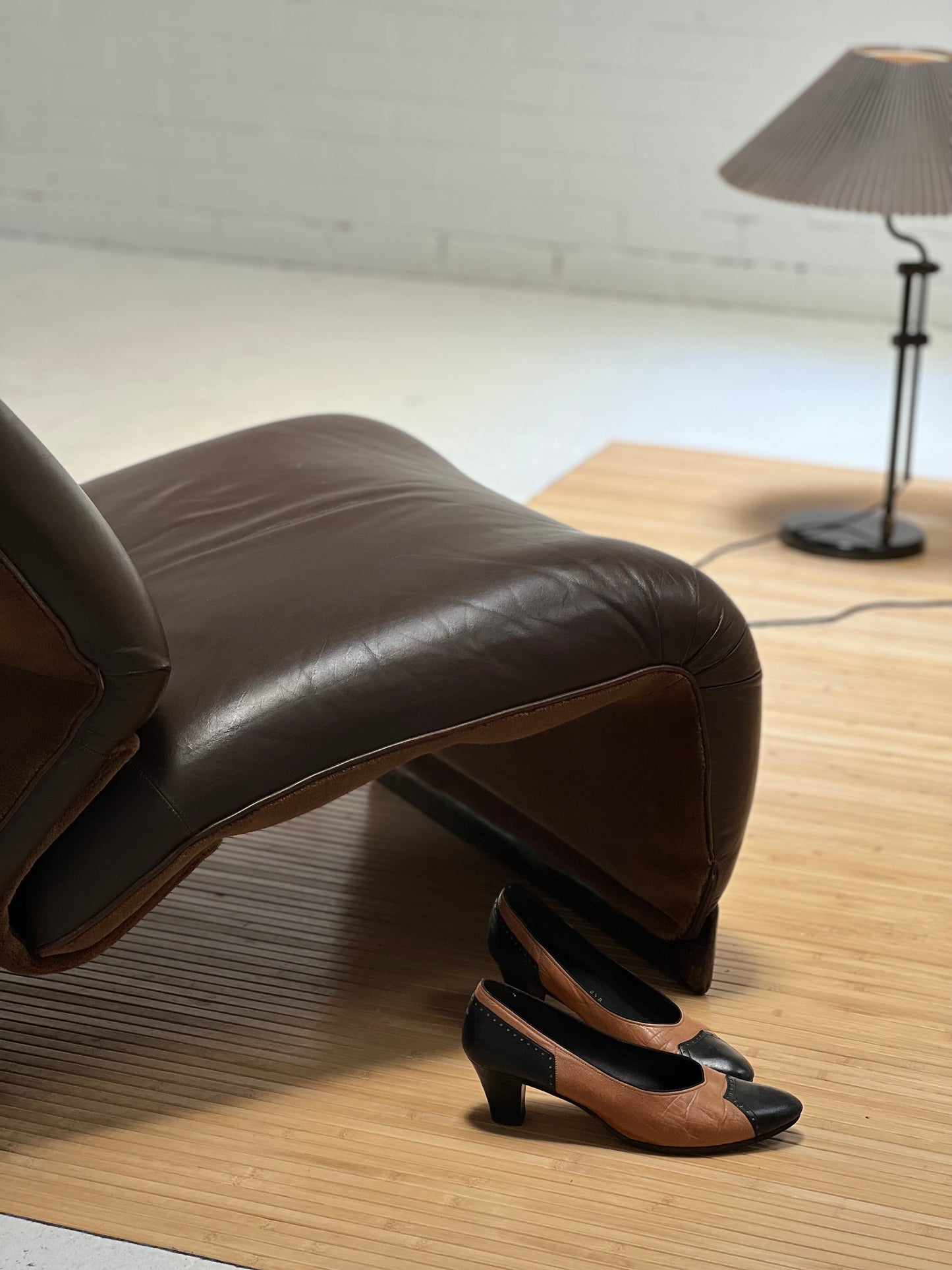 Vintage Italian Chocolate Leather Chair