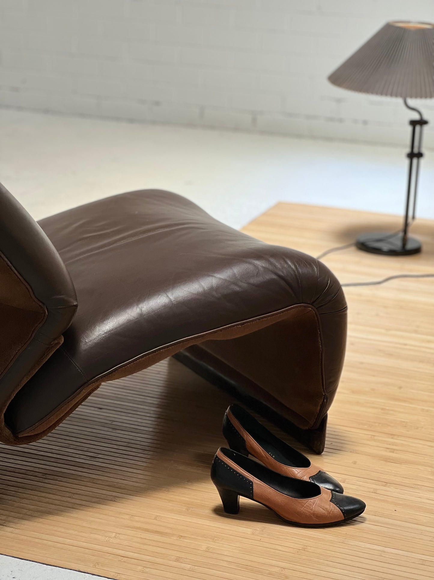 Vintage Italian Chocolate Leather Chair